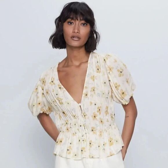 ZARA VOLUMINOUS PRINTED SHIRT  - Picture 9 of 13
